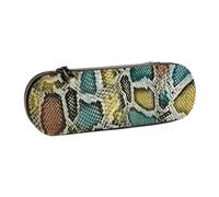 MIJKO Textura de Piel de Serpiente Colorida, Estuche para lápices Estuche para lápices de Cuero de PU Estuche para lápices de Gran Capacidad Estuche para lápices Bolsa de cosméticos