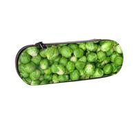 MIJKO Vegetales Verdes, Estuche para lápices Estuche para lápices de Cuero de PU Estuche para lápices de Gran Capacidad Estuche para lápices Bolsa de cosméticos