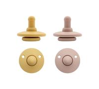 MijnNami Chupete Soother Pop & Go (2 unidades, 0/18 meses), diseño extensible (Oker & Blush)