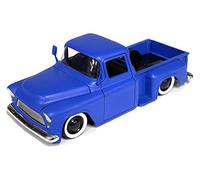 MiJo Exclusives Jada Toys 1:24 1955 Chevrolet Stepside Truck - Azul Mate - Solo Camiones - 34295