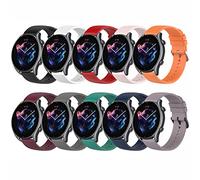 MIJOBS 10 Correas Compatibles con Amazfit Active Max, Bip 6/5, GTR 4/3/3 Pro/2/2e/GTR 47mm Pulsera Deportiva de Silicona, Compatible con Correa Reloj 22mm