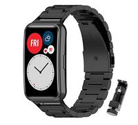 MIJOBS - Correa de reloj ajustable de acero inoxidable para Huawei Watch Fit & Watch Fit Elegant & Watch Fit Nueva correa de repuesto de metal