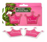 MIJOMA Almohadillas para ojos de spa con forma de corona, reutilizables, para ojos y rostros, 2 unidades, diseño de belleza y reina, bienestar para el hogar