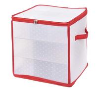 MIJOMA Caja de almacenamiento para bolas y decoración navideña (31 x 31 x 31 cm, para 27 piezas)