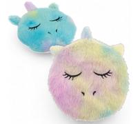 MIJOMA Cojín térmico de unicornio - 15 x 12,5 cm - bolas de arcilla de 180 g - para niños - Colorido y suave - Almohada para microondas para acurrucarse y sentirse bien