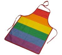 MIJOMA Delantal para barbacoa, delantal de cocina, multicolor, arcoíris, 100% algodón, 55 x 75 cm, perfecto para el orgullo gay y las hadas de la cocina, Rayas Arcoiris, Einheitsgröße, 55 x 75 cm