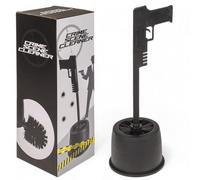 MIJOMA Escobilla de baño Crime Scene Cleaner - 40 cm - Juego de escobillas de inodoro con diseño de pistola, plástico, color negro, accesorio de baño original, ideal como mordaza