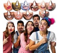 MIJOMA Juego de 15 máscaras nasales - Divertidas máscaras de fiesta para adultos, caja de fotos, disfraz, boda, cumpleaños, JGA, recuerdo, diversión decorativa para celebraciones inolvidables (Set 1)
