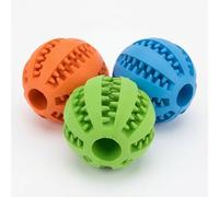 MIJOMA Juego de 3 pelotas para perros de 5 cm de diámetro - Pelota de goma con puntos - para masticar y buscar - Colores verde, naranja y azul en el set