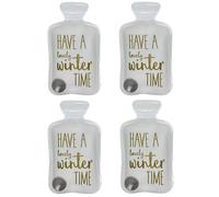 MIJOMA Juego de 4 calentadores de manos reutilizables con función de clic, listos para usar, para invierno, exteriores, regalos, amigo invisible, botella de agua caliente