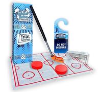 MIJOMA Juego de inodoro de hockey sobre hielo, juego de inodoro para el inodoro, juego de baño, regalo para hombres