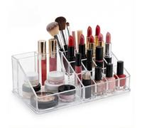 MIJOMA Juego de organizadores de cosméticos, almacenamiento de maquillaje transparente, caja de acrílico para maquillaje, joyas, pinceles, versátil, ahorra espacio, caja transparente (22,3 x 12,7 x 8