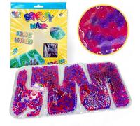 MIJOMA Juguete antiestrés de Maze con relleno de gel con laberinto de perlas líquidas coloridas para relajarse, aliviar el estrés y promover la concentración, 35 x 17,5 cm (rosa púrpura)