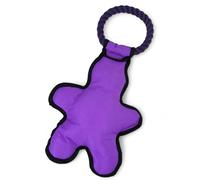 MIJOMA Juguete para perros Pop Art, hombre de colores chirriantes, mango de anillo de cuerda, acolchado suave, 40 cm, 100% poliéster, multicolor (morado)
