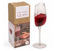 MIJOMA Media copa de vino única, 21 x 8 cm, original de 200 ml, transparente, apta para lavavajillas, ideal para los amantes del vino, aspecto cortado para un momento de disfrute único