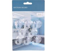 MIJOMA - Pack de 8 Ganchos con Ventosa para Colgar, Ventanas, Cristal, Cocina, Cuarto de Baño, Transparente