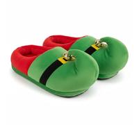 MIJOMA Pantuflas navideñas para hombre y mujer - Pantuflas y pantuflas con diseño de Papá Noel y elfos - Divertidas zapatillas de invierno para familia y amigos, Diseño de elfos, 39/42 EU