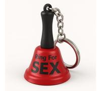 MIJOMA Ring for Sex Metal Campana - Divertida campana de mesa o mini campana para adultos - Divertido artículo con declaración (minicampana con llavero)