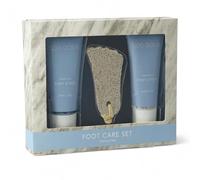 MIJOMA Set de cuidado de pies con exfoliante para pies, loción para pies y piedra pómez, juego de pedicura para pies suaves y cuidados, set de regalo para el hogar (2 x 95 ml, energising)