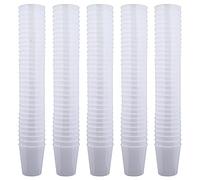MIJOMA Vasos de chupito irrompibles de plástico resistentes, vasos de chupito Jello Shots, postres, fiestas, bodas, cumpleaños, aptos para lavavajillas, reutilizables, 29 ml (blanco, 160 unidades)