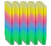 MIJOMA Vasos de chupito irrompibles de plástico, resistentes, vasos de chupito Jello Shots, postres, fiestas, bodas, cumpleaños, lavaplatos, reutilizables, 29 ml (arco iris, 640 unidades)
