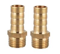 MiJunHD 2 conectores reductores de latón | Cola de manguera de 10 mm a rosca G1/4≈ 12,7 mm BSP | Adaptador de tubería reductora de rosca de tubería para conexión y conversión de tuberías