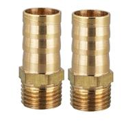 MiJunHD 2 conectores reductores de latón | Cola de manguera de 12 mm a rosca G1/4≈ 12,7 mm BSP | Adaptador de tubería reductora de rosca de tubería para conexión y conversión de tuberías