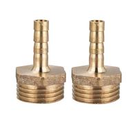 MiJunHD 2 conectores reductores de latón | Cola de manguera de 6 mm a rosca G1/2≈20 mm BSP | Adaptador de tubería reductora de rosca de tubería para conexión y conversión de tuberías