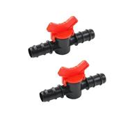 MiJunHD 2 válvulas de interruptor de riego por goteo, válvula de cierre de doble púas de plástico de 20 mm para conexión de manguera de 20 mm, utilizada para jardín al aire libre, acuario, control de