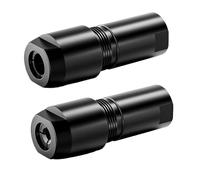 MiJunHD Convertidor de mandril de amoladora angular a amoladora recta, rosca M10 a conector de conversión de abrazadera de varilla de 3 mm/6 mm para brocas de lijado y discos de pulido (2 unidades)