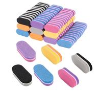 MiJunHD Mini bloques pulidores de uñas, 50 unidades/paquete de doble cara para pulir uñas, grano 100/180, herramienta de manicura y pedicura para recortar, moldear, quitar crestas, pulir
