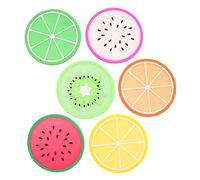 MIK Funshopping - Posavasos redondos para bebidas, frutas tropicales, 9 cm de diámetro, 6 unidades
