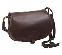 Mika Bonny - Bolso de mano unisex de piel auténtica, con compartimento principal y bolsillo delantero (1 unidad), marrón, ca. 23 x 8 x 18 cm, Antiguo