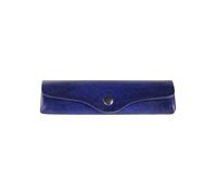 Mika Estuche de gafas Piel natural 3 cm azul