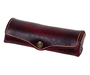 MIKA Funda para Gafas Unisex, Rectangular, Equipaje de Mano (1 Unidad), marrón, 15 x 6 x 3 cm, Rectangular