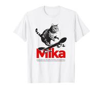 MIKA - hermoso nombre de niño con gato y monopatín Camiseta