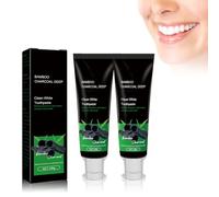Mikabila (05)2pcs*100g Pasta de Dientes de Carbón de Bambú,Pasta Dentífrica Profunda de Carbón de Bambú,Bamboo Charcoal Deep Teeth Whitening Toothpaste, Limpia Manchas y Olores Bucales
