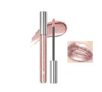 Mikabila Lippenstift Metallic Glanz Finish, Lápiz Labial de Larga Duración con Brillo de Diamante,Barra de Labios Brillo Metálico,Brillo Labios Purpurina,Lápices Labiales(Light Pink)