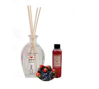 Mikado Frutos Rojos 150 ml más botellon con frases bonitas (amor del bueno)