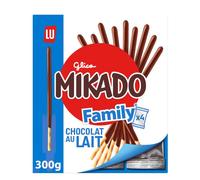 Mikado, Palitos de Galleta Crujientes, Cubiertos de Chocolate con Leche, Pack Familiar de 300 gr