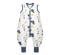 MIKAFEN Saco de Dormir de Invierno para bebé, 100% algodón, Saco de Dormir para niños 2,5 TOG con piernas,85-95cm/18-36 Meses,Dinosaurio