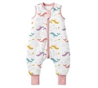 MIKAFEN Saco Dormir Bebé Otoño-Invierno 2.5 TOG Piernas Separadas 18-36m | 100% AlgodóN, Cremallera Bidireccional Segura, Piernas Separadas MóViles, Lavable A MáQuina, ,Ballena arcoíris