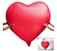 MikaMax Globo Corazón XXL 140 cm - Globo de Helio de Aluminio Rojo Mate - Decoración Romántica para San Valentín, Aniversario y Boda - Incluye 1 Globo Gigante