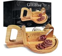 mikamax - Guillotina de Salchicha - Guillotina para Cortar Embutidos, Verduras y Queso - Madera sólida