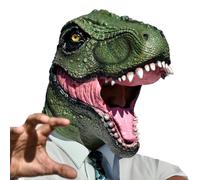 mikamax Máscara de dinosaurio, cabeza de dinosaurio realista, máscara de cabeza de dinosaurio de Halloween para fiestas, Navidad y carnaval, máscara de látex, regalo y accesorios