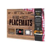 MikaMax - Tapetes de Lugar Retros - Juego de 4 - Mantel Individual - Multicolor - Polipropileno