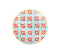 Mikasa blue mosaic stoneware side plate, patterned 18cm plate for star