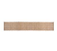 Mikasa Camino de Mesa en Yute Tejido, Beige, Camino de Mesa para Comidas Relajadas, 230 x 33cm, Protector de Mesa con Detalles Deshilachados