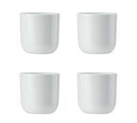 Mikasa Chalk Juego de 4 Hueveras de Porcelana, Hueveras Blancas para Mesas de Desayuno, Porta Huevos de Porcelana de 5cm, Apto para Lavavajillas y en Caja de Regalo