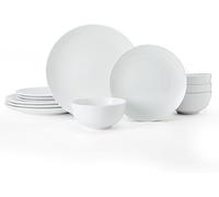 Mikasa Chalk - Vajilla de porcelana (12 piezas, en caja de regal